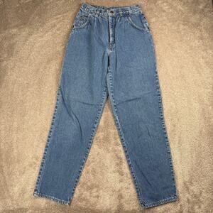 Vintage Pleated Jeans Tapered High Waist Mom Size 4/6 Hunt Club 80s 90s
